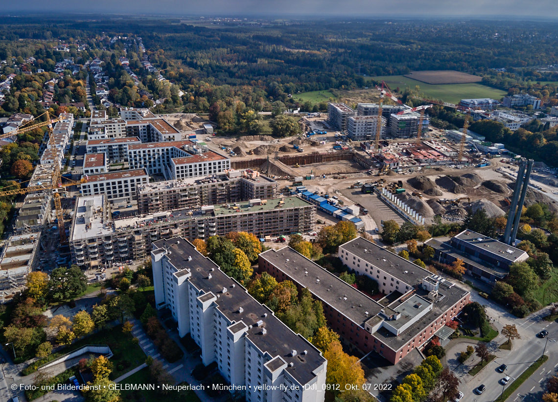 13.10.2022 - Baustelle Alexisquartier und Pandion Verde in Neuperlach